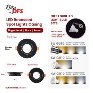 [BUY 1 FREE 1 BULB] DFS LED Spot Light 4W -27W Tri-tone Spot Light Recessed Spot light GU10 Spot Light