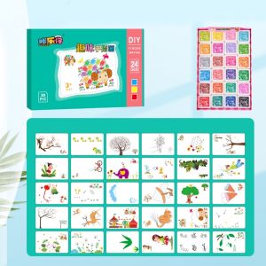 🎨Malaysia Stock🎨Finger Painting Art Set 30pcs Card 12 Colors Stamp Pad DIY Art Craft Kid Coloring Book Booklet Washable Paint Education