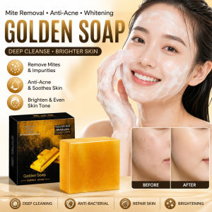 【Local Delivery】Perfume Gold Soap Antiaging Soap Mens Womens Long Lasting Fragrance Body Cleansing Bar Delicate Skin Rejuvenation