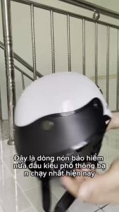 Mũ Bảo Hiểm Nửa Đầu 1/2 Sơn Bóng Nhiều Màu Kiểu Dáng N088 Freesize - Cho Nam Nữ