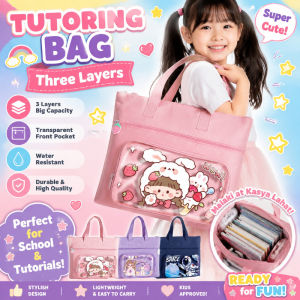 Portable Tutoring Bag Zipper Waterproof Thickened Oxford Cloth Handbag Kid Tote Bag Student Book Bag
