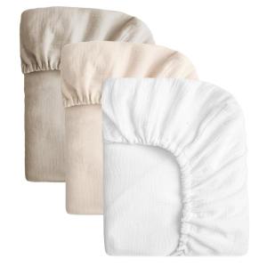 2pcs/3pcs Cotton Crib Sheet for Baby Newborns Bed Fitted Sheet Soft and Breathable Fabric Bed Cover Easy Care