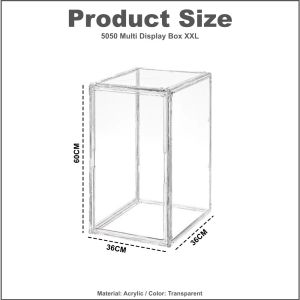 【PLAYFUL】60cm Full Transparent Acrylic Display Box Storage Box Display Rack Labubu Collection Box for Figure