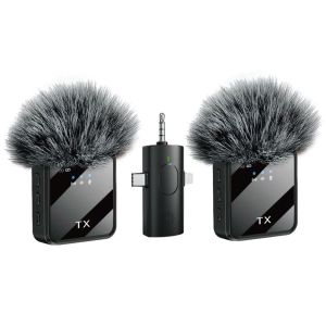 3 in 1 Wireless Lavalier Microphone. Built-in Enhanced Intelligent Noise-Canceling Technology