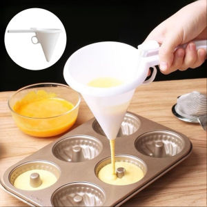 2pcs Adjustable Cream Funnel Portion Cup Home Kitchen Baking Cake Chocolate Dispenser Cone Handheld