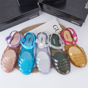 【Hot】2023Melissa Sandals Womens Flat Head Beach Shoes