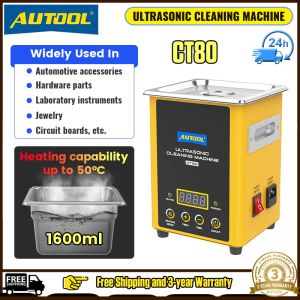 Corrosion Resistant+Rust Resistant🔥 AUTOOL CT80 1.6L Car GDI EFI FEI Ultrasonic Heating Cleaning Machine Use for Fuel Injectors Automotive Accessories Hardware Parts Laboratory Instruments Jewelry GlassesCircuit Boards etc.