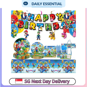 【DAILY ESSENTIAL】 Mario Party Supplies | Tableware and Decorations