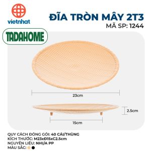 Mẹt Nhựa Đĩa Nhựa Phip Giả Mây Tre Đan Hàng Dầy Dặn VIỆT NHẬT 1243/44/45/47/48 - TADAHOME