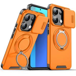 Shockproof Case for Redmi Note 13 Pro 5G 4G Slide Camera Lens Ring Stand Protect Cover for Redmi Note 13 Pro Plus Case