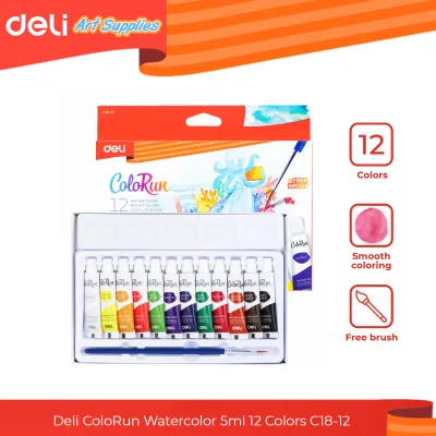 Deli ColoRun Watercolor 5ml 12 Colors C18-12 [79C18-12]