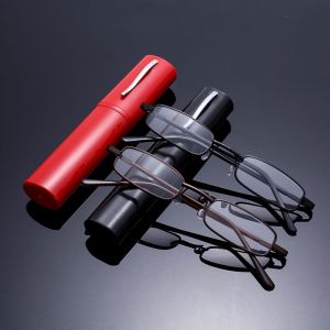 BESTOUR Mini Portable Lightweight with Pen Clip Tube Case Reading Glasses Eyeglasses Readers for Men Women
