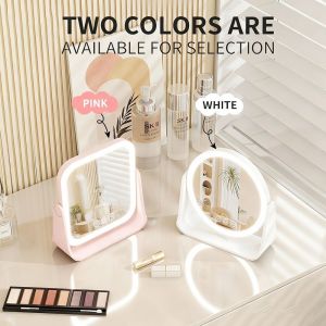 KINTHAZER 3 Color LED Makeup Mirror Eversible Smart Touch Screen Cosmetic Mirrors Compact Electric Makeup Beauty Mirror Travel