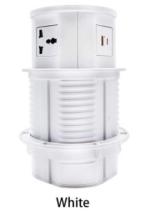 Ổ Cắm Điện Âm Bàn Tích Hợp Sạc Không Dây MK102GB 15W - 04 Cổng Cắm - 01 USB A/C - Mặt Kính Cường Lực