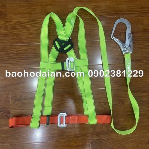 Dây an toàn bán thân 1 móc sắt dây bẹ (có kiểm định)