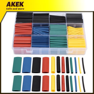 ready stock 164/328/530Pcs Shrinking Assorted Heat Shrink Tube Flame Retardant Wire Cable Insulated Sleeving Tubing Set