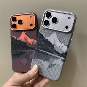 Snow Mountain Magnetic Case Shell for iPhone 17 16 15 Pro Max Wireless Charging Hard PC Cover Camera Lens Protective Phone Funda