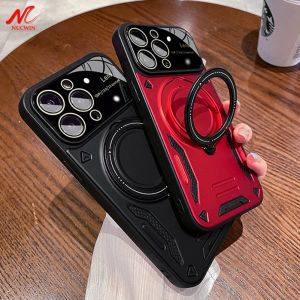 For iPhone 15 Pro Max Cases Full Shockproof Amror Bracket for Magsafe Case for Apple iPhone 11 12 13 15 Pro Max 15 Plus Cover