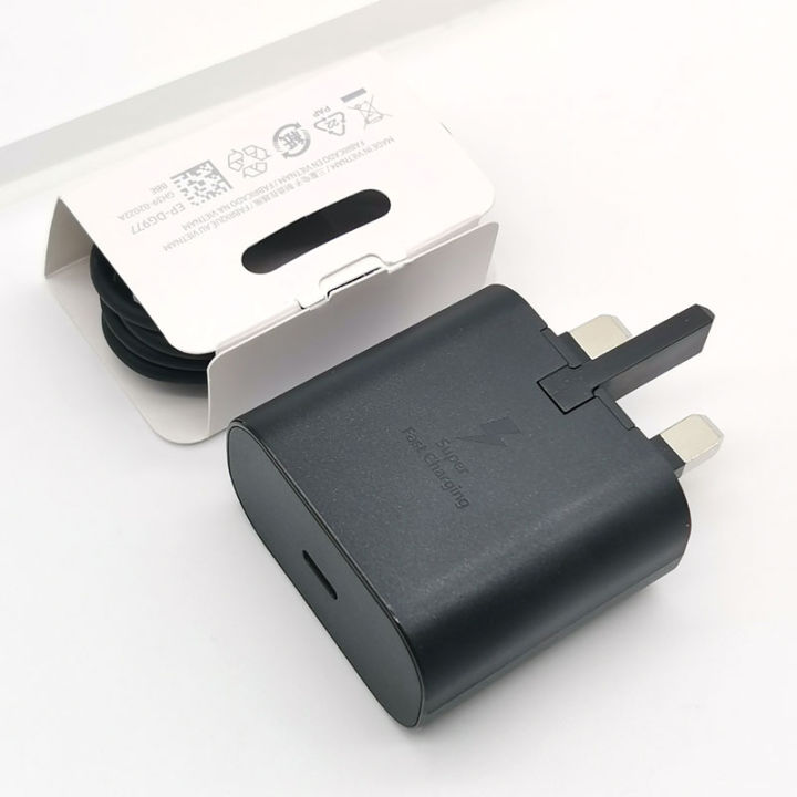 25W UK Plug Super Fast Charger Type C Cable For Galaxy S20 S21 S22 S23 S24  Note20 Ultra 10 Plus FE Z Flip Fold Lazada PH