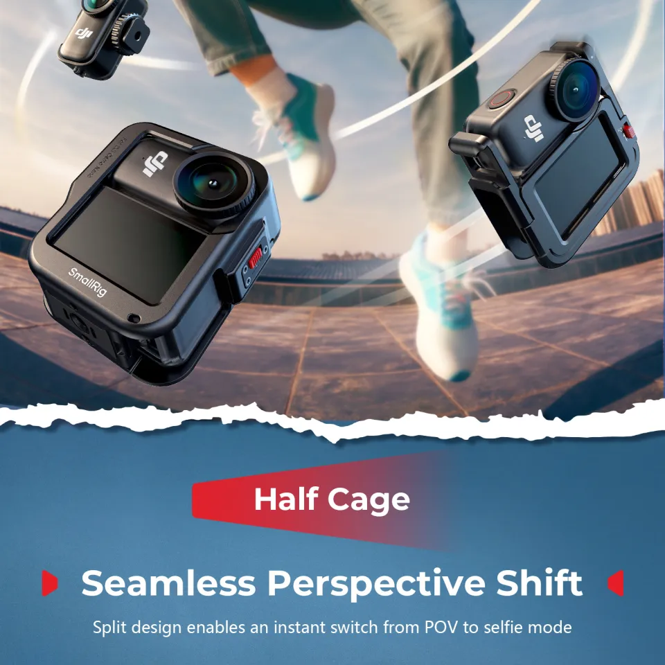 Cage Support Pliable Pour DJI Osmo Nano | Passage Vertical/horizontal Rapide | Compatible Trépied, Perche, Vélo, Sac à Dos