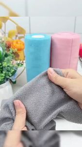 25x25cm 20Pcs/Roll Kitchen Towel Absorbent Microfiber Rub Kitchen Dishcloth Disposable Mini Towels