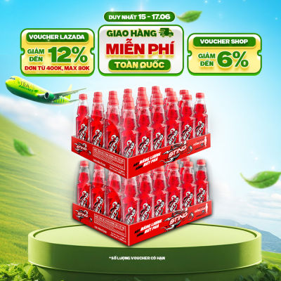 [SALE 15.6] Combo 2 Thùng 24 Chai Nước Tăng Lực Sting Dâu (330ml/chai)