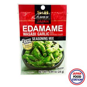 S&B WASABI GARLIC EDAMAMEE SEASONING MIX 24 G(19109) ผงวาซาบิกระเทียมสำหรับปรุงรสถั่วแระญี่ปูน ญี่ปุ่น JAPANESE SEASONING