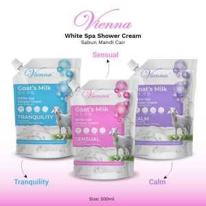 VIENNA WHITE SPA SHOWER CREAM 500ML-SABUN MANDI VIENNA GOATS MILK
