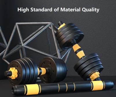 [BULKY] Dumbbell Set Adjustable Exercise Weight Plates Dumbbells Barbell Convertible Gym Set