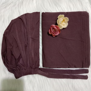TERBARU!! Hijab Polos Instan Kode J-6 5XL Bahan Jersy Premium Free Inner Bando By Ory AjeZas Collect