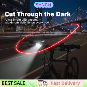 SHNGki Advanced Waterproof Bicycle Headlight and Taillight USB Rechargeable for Superior Night Visibility