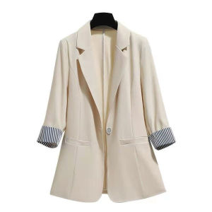 IELGY Small Blazer Womens Korean Style Slim Thin Section Three-quarter Sleeve Suit Top