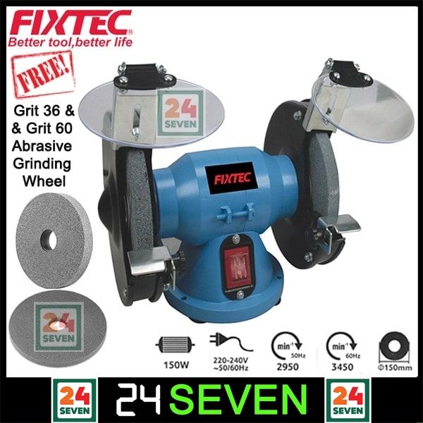 GREAT PROMOTIONS FIXTEC Bench Grinder 150mm 6" Mini Bench Grinder