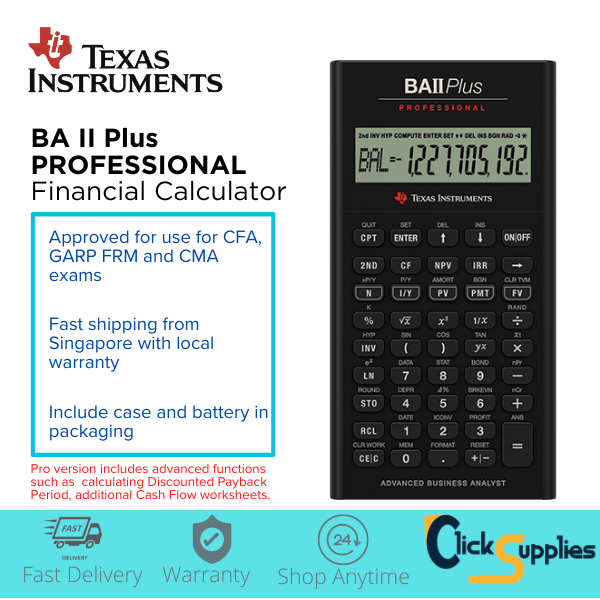 Calcolatrice Finanziaria Texas Instruments TI-BA II Plus Professional - Con Custodia SafeCase E Garanzia Estesa - Foto 6