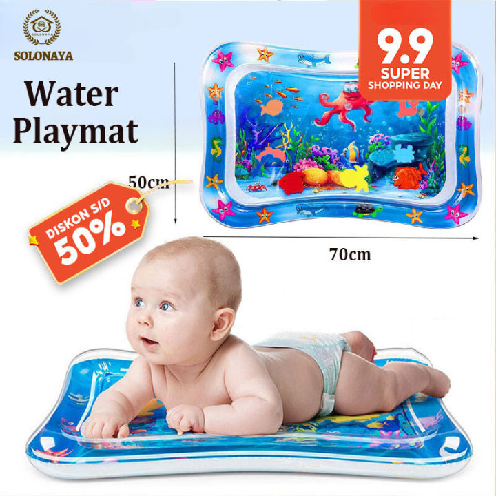 Tatajoy Baby Water Playmat Baby /Mainan Bayi Water Play Mat Inflatable  Maianan Bayi Playmate Sensory Toy/Matras Air Bermain Bayi Lazada Indonesia