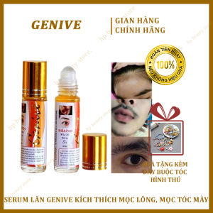 Serum Lăn GENIVE Kích Thích Mọc Lông Mọc Tóc Chân Mày Râu Mi Chuẩn Thái Lan 10ml