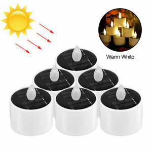 Solar Power LED Candles Light Flameless Electronic Solar LED Nightlight Solar Energy Candle Tea Lights
