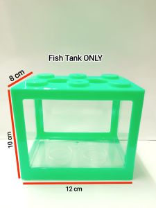 Small Black Betta fish Mini Aquarium Fighting Cylinder Rumble LED Building block fish tank Spider Marimo