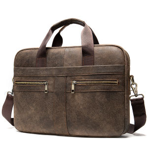 Royal Bagger Laptop Briefcase Handbag For Men Genuine Cow Leather Shoulder Bags Europe Style Travel Messenger Bags Man