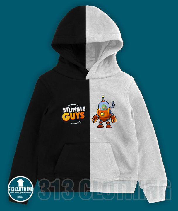 Hoodie Anak Stumble Guys Goblin Mech Hoodie Sweater Anak Goblin Stumble Guys Skin