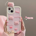 CrashStar 3D Cute Pink Pig Thick Silicone Soft Shockproof Case For iPhone 15 14 13 12 11 Pro Max XS XR X 8 7 Plus + SE 2020 Cartoon Anti-fall Phone Casing Cover Shell Hot Sale. 