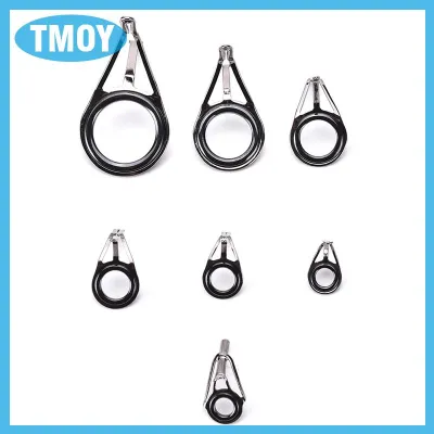 TMOY 7Pcs Mixed Size Fishing Top Rings Rod Pole Repair Kit Line Guides Eyes Sets New