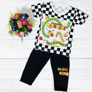 stelan catur worm zone anak / stelan anak / baju anak