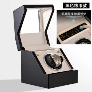 Watch Winder Automatic Box 2-1 Operation Mode 1+0 / 2+0 / 4+0 / 4+6 Double Head With Led Light Men Watch Storage Boxes