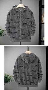 MIN เสื้อกันหนาว เสื้อแขนยาว มีฮู๊ด Monochrome Vibe Jacket สไตล์แฟชั่นเกาหลี มีเก็บปลายทาง สินค้าพร้อมส่ง