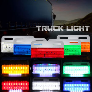 BUYINCOINS 1PC 24V 24 LED Truck Side Marker Lights Warning Tail Light Car Auto Trailer Lamps Amber
