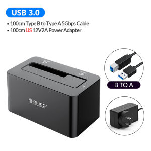 Orico 2.5/3.5 Inch Trạm Sạc HDD USB 3.0 Để SATA ổ cứng Docking Station 12V 2A Bộ chuyển đổi điện Hỗ Trợ 18TB(Y20 SSD)