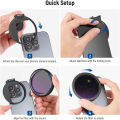 NEEWER 67mm Magnetic Phone Lens Filter Kit, Bộ lọc ống kính điện thoại từ tính, kẹp trên HD có thể thay đổi ND2-ND32 Bộ lọc điện thoại. 