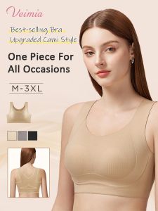 【OFFICIAL】VEIMIA Lightweight Shaping Backless Bra Makes Large Breasts Appear Smaller Full Cup Anti-sagging Bra Plus Size Thin Bra Supports Side Breast Tissue One Piece Breast Minimizer Bra For Daily Working & Sleeping