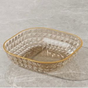 จานทิ้งกระดูกบนโต๊ะอาหารสุดหรู จานเล็กใช้ในบ้าน ถาดเศษอาหาร ถ้วยน้ำจิ้ม ถาดผลไม้อเนกประสงค์